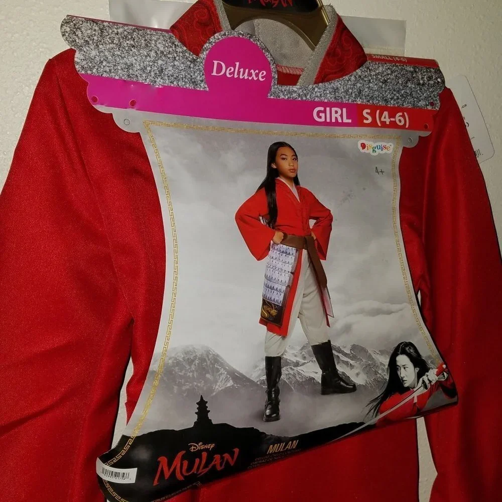 NEW Disney Mulan Deluxe Halloween Costume Cosplay Girls Small 4-6 Jacket Pants